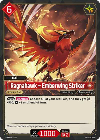Image for Ragnahawk – Emberwing Striker (EBP01-010) - Palworld Official Card Game