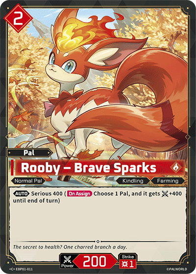 Image for Rooby – Brave Sparks (EBP01-011) - Palworld Official Card Game