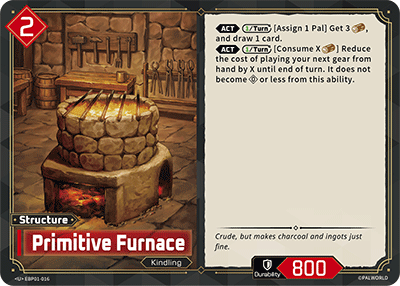 Image for Primitive Furnace (EBP01-016) - Palworld Official Card Game