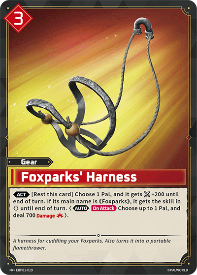 Image for Foxparks' Harness (EBP01-019) - Palworld Official Card Game