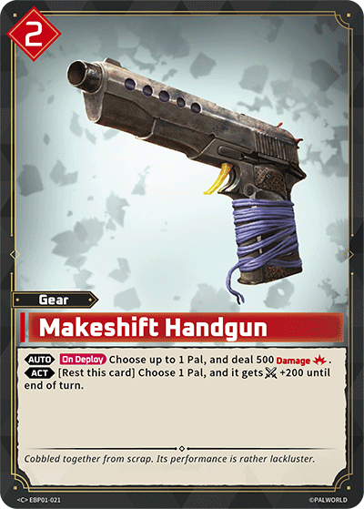 Image for Makeshift Handgun (EBP01-021) - Palworld Official Card Game