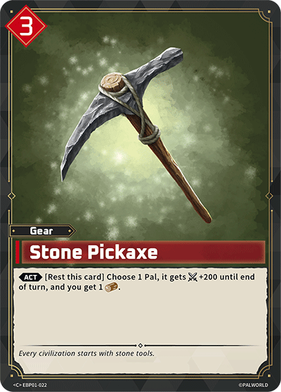 Image for Stone Pickaxe (EBP01-022) - Palworld Official Card Game