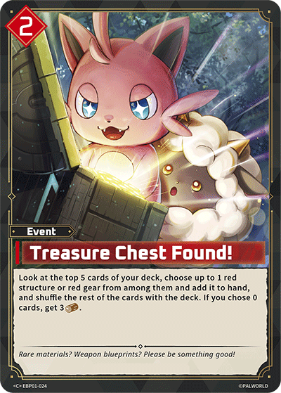 Image for Treasure Chest Found! (EBP01-024) - Palworld Official Card Game