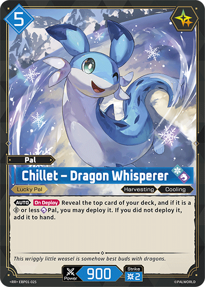 Image for Chillet – Dragon Whisperer (EBP01-025) - Palworld Official Card Game