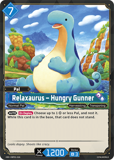 Image for Relaxaurus – Hungry Gunner (EBP01-026) - Palworld Official Card Game