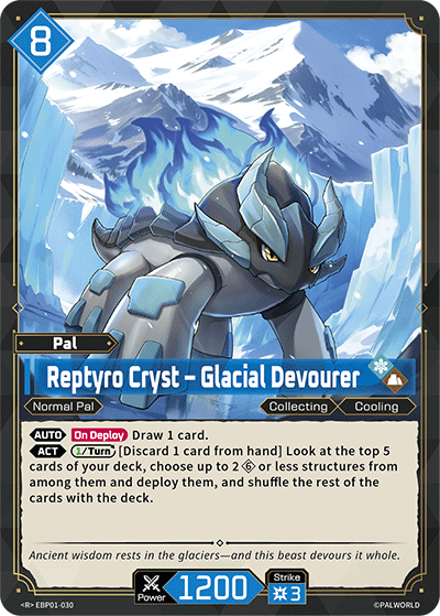Image for Reptyro Cryst – Glacial Devourer (EBP01-030) - Palworld Official Card Game