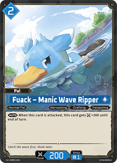 Image for Fuack – Manic Wave Ripper (EBP01-032) - Palworld Official Card Game