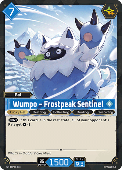 Image for Wumpo – Frostpeak Sentinel (EBP01-033) - Palworld Official Card Game