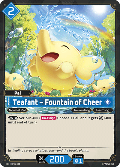 Image for Teafant – Fountain of Cheer (EBP01-034) - Palworld Official Card Game