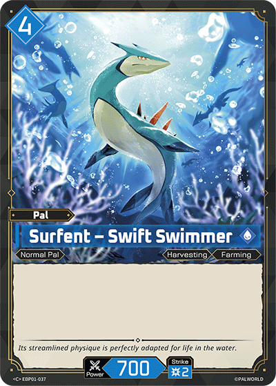 Image for Surfent – Swift Swimmer (EBP01-037) - Palworld Official Card Game