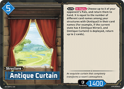 Image for Antique Curtain (EBP01-039) - Palworld Official Card Game