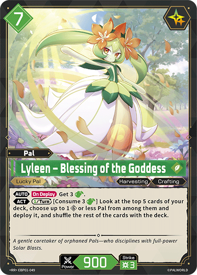 Image for Lyleen – Blessing of the Goddess (EBP01-049) - Palworld Official Card Game