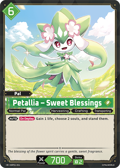 Image for Petallia – Sweet Blessings (EBP01-051) - Palworld Official Card Game
