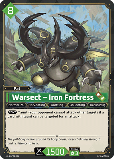 Image for Warsect – Iron Fortress (EBP01-054) - Palworld Official Card Game