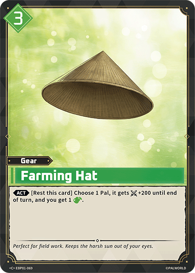 Image for Farming Hat (EBP01-069) - Palworld Official Card Game