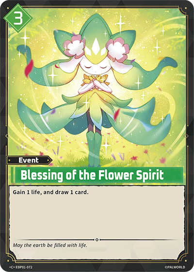 Image for Blessing of the Flower Spirit (EBP01-072) - Palworld Official Card Game