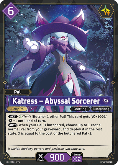 Image for Katress – Abyssal Sorcerer (EBP01-075) - Palworld Official Card Game