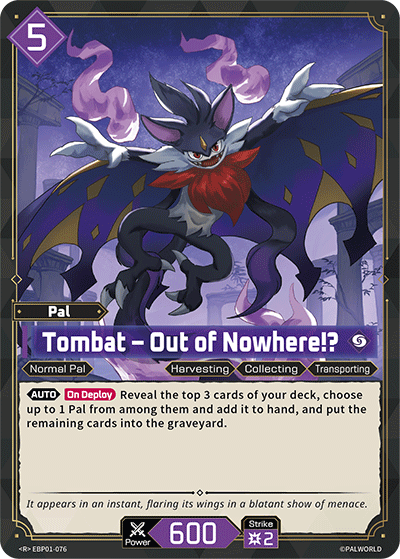 Image for Tombat – Out of Nowhere!? (EBP01-076) - Palworld Official Card Game