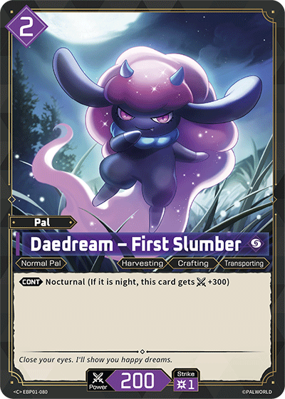 Image for Daedream – First Slumber (EBP01-080) - Palworld Official Card Game