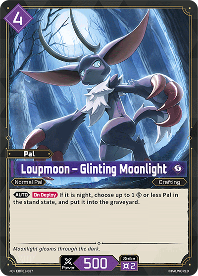 Image for Loupmoon – Glinting Moonlight (EBP01-087) - Palworld Official Card Game