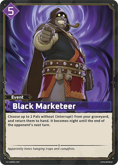 Image for Black Marketeer (EBP01-097) - Palworld Official Card Game