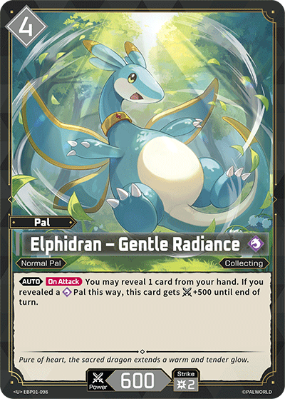 Image for Elphidran – Gentle Radiance (EBP01-098) - Palworld Official Card Game