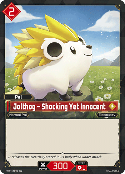 Image for Jolthog – Shocking Yet Innocent (ETD01-002) - Palworld Official Card Game