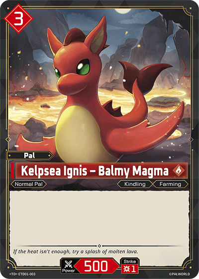 Image for Kelpsea Ignis – Balmy Magma (ETD01-003) - Palworld Official Card Game