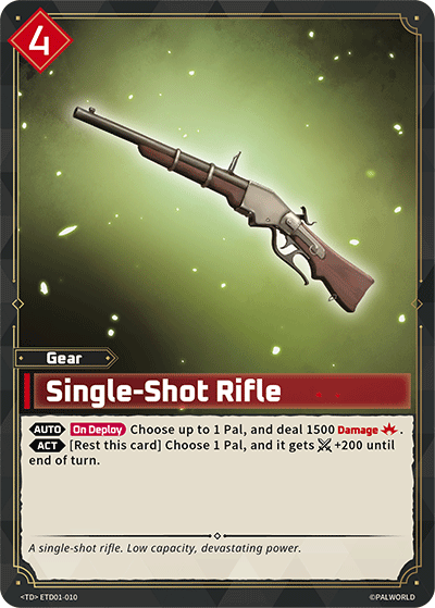 Image for Single-Shot Rifle (ETD01-010) - Palworld Official Card Game