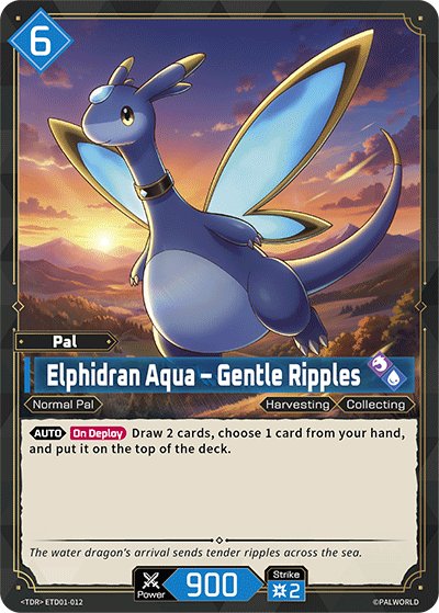 Image for Elphidran Aqua – Gentle Ripples (ETD01-012) - Palworld Official Card Game