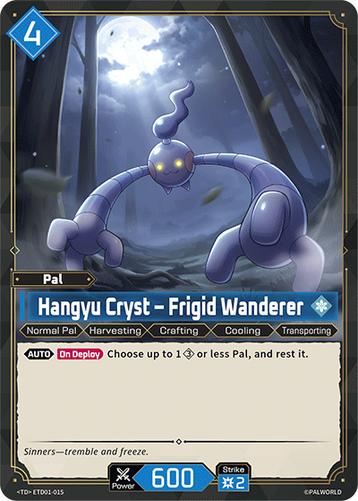 Image for Hangyu Cryst – Frigid Wanderer (ETD01-015) - Palworld Official Card Game