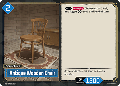 Image for Antique Wooden Chair (ETD01-019) - Palworld Official Card Game