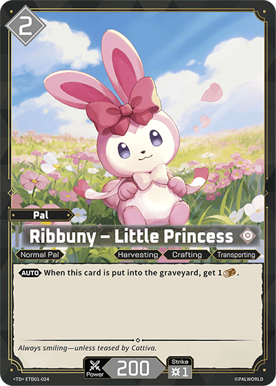 Image for Ribbuny – Little Princess (ETD01-024) - Palworld Official Card Game