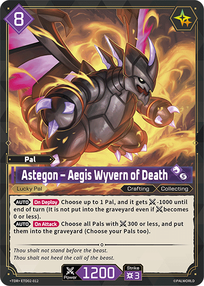 Image for Astegon – Aegis Wyvern of Death (ETD02-012) - Palworld Official Card Game