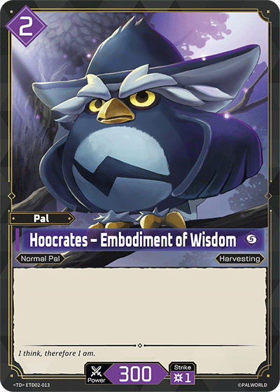 Image for Hoocrates – Embodiment of Wisdom (ETD02-013) - Palworld Official Card Game