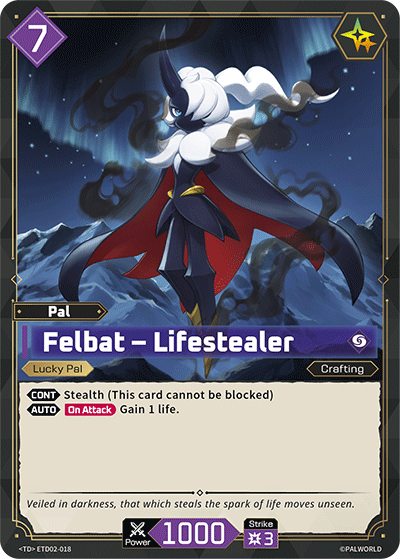 Image for Felbat – Lifestealer (ETD02-018) - Palworld Official Card Game