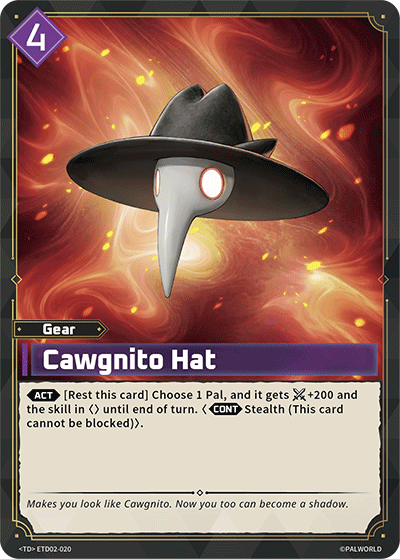 Image for Cawgnito Hat (ETD02-020) - Palworld Official Card Game