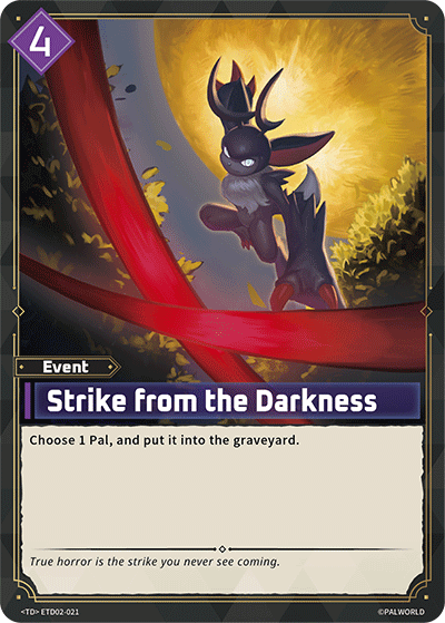 Image for Strike from the Darkness (ETD02-021) - Palworld Official Card Game