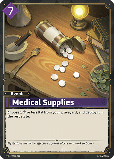 Image for Medical Supplies (ETD02-022) - Palworld Official Card Game