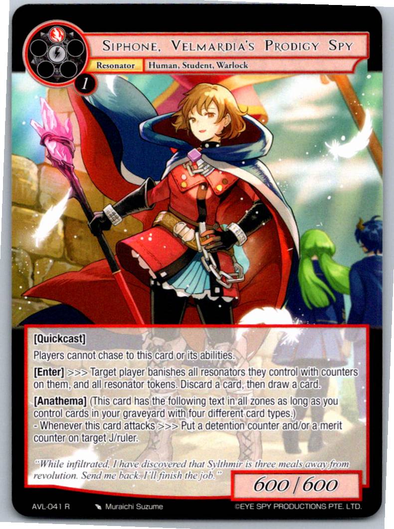Siphone, Velmardia's Prodigy Spy